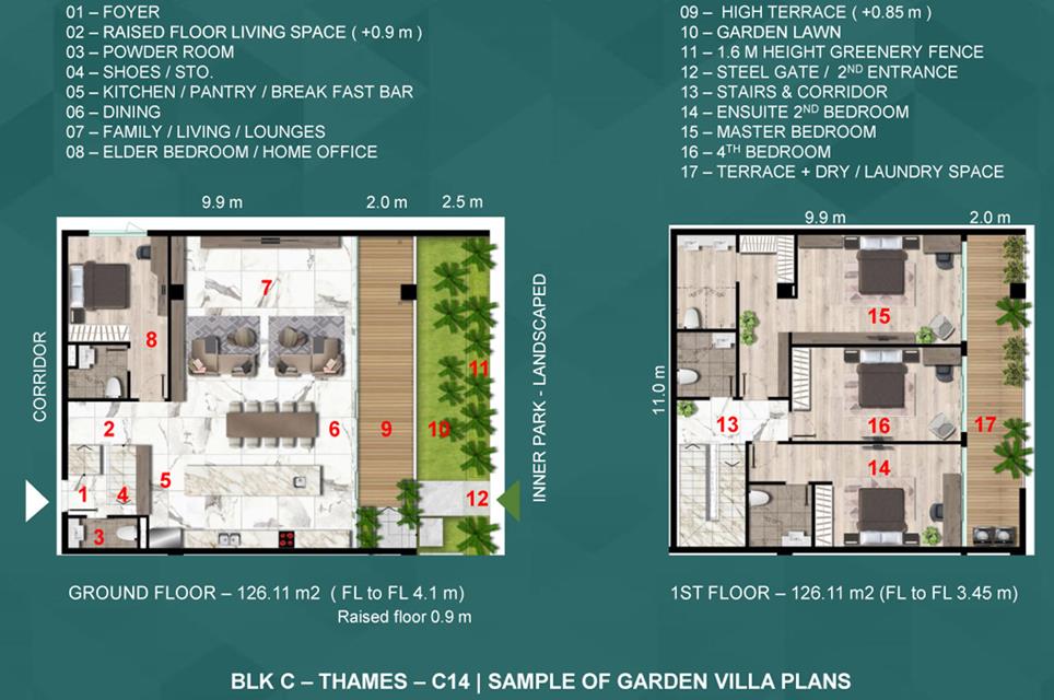 Thiết kế Garden Villa khối đế dụ án West Gate Bình Chánh