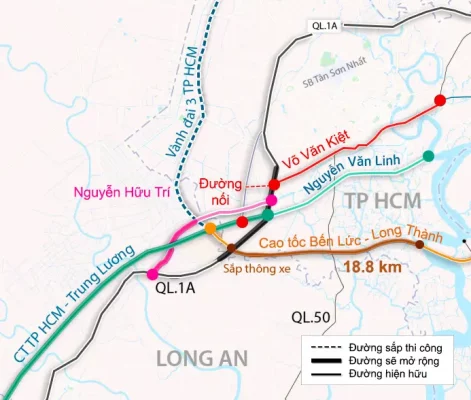 6 dự án hạ tầng kết nối khu Tây với Tp.HCM tạo động lực phát triển bất động sản Long An